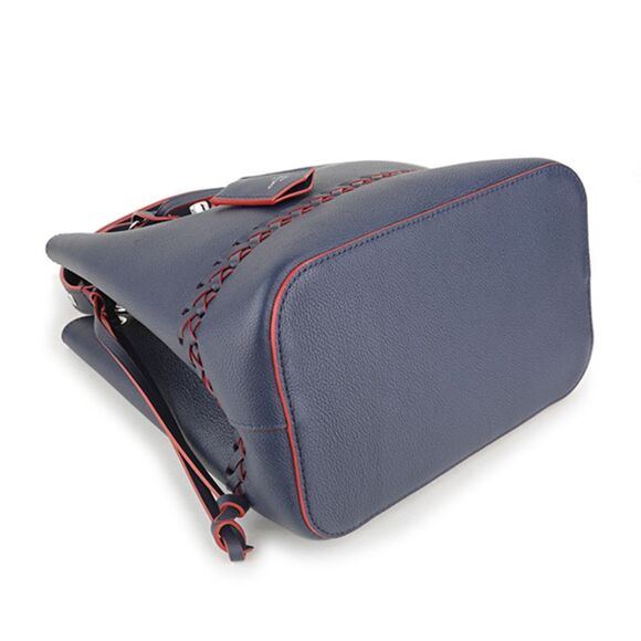 Louis Vuitton Shoulder Bag LockMe Bucket Navy Marine Rouge - Picture 3 of 9